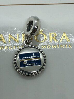 ✨🔥Pandora Nauru Flag Dangle Charm